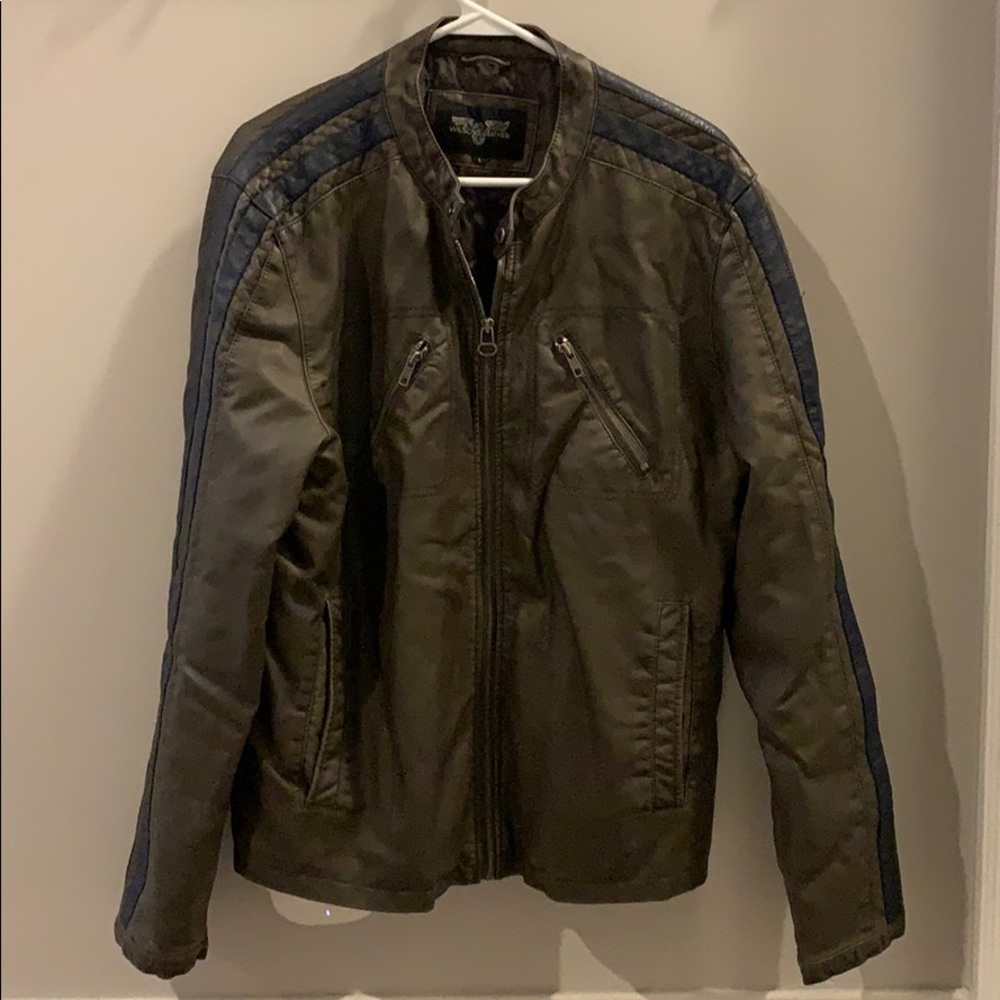 Wilson Faux leather bomber jacket